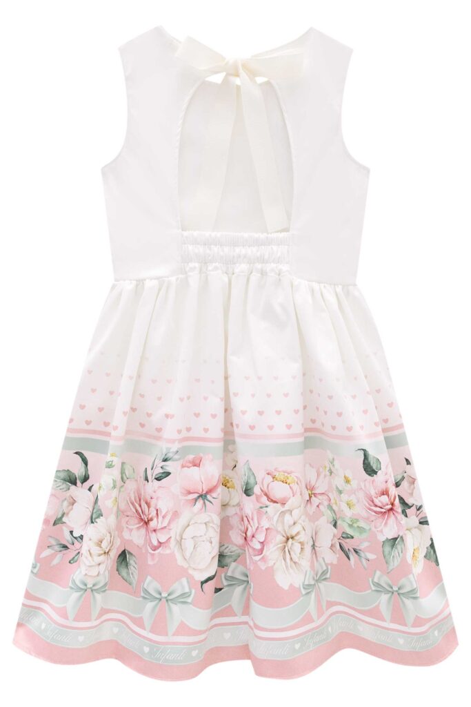 Mini Vestido Hikaru en Rosa Flock Azul Plata
